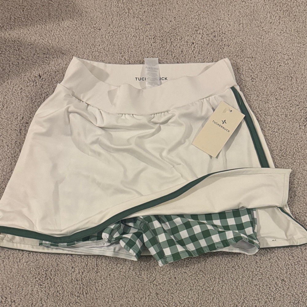 Tuckernuck White Skort with Green Accents